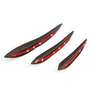 6PCS/Set Carbon Fiber Front Bumper Splitter Fins Splitters for Universal Car