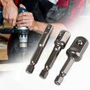 8x Socket Bit Adapter Hexagonal Handle Square Head Sleeve Conversion Bars Set