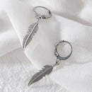 Feather Pendant Hoop Earrings Jewelry Drop Dangle Earring Jewelry Men Women Gift