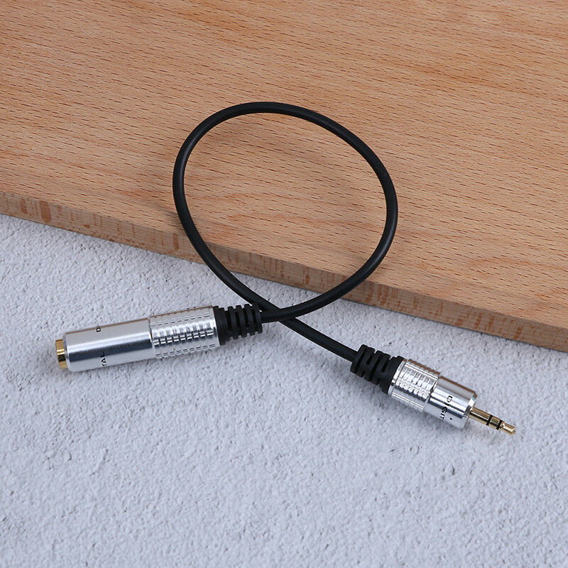 Audio aux 6.35mm 1/4" female to 3.5mm 1/8" male stereo headphone adapter cable3c