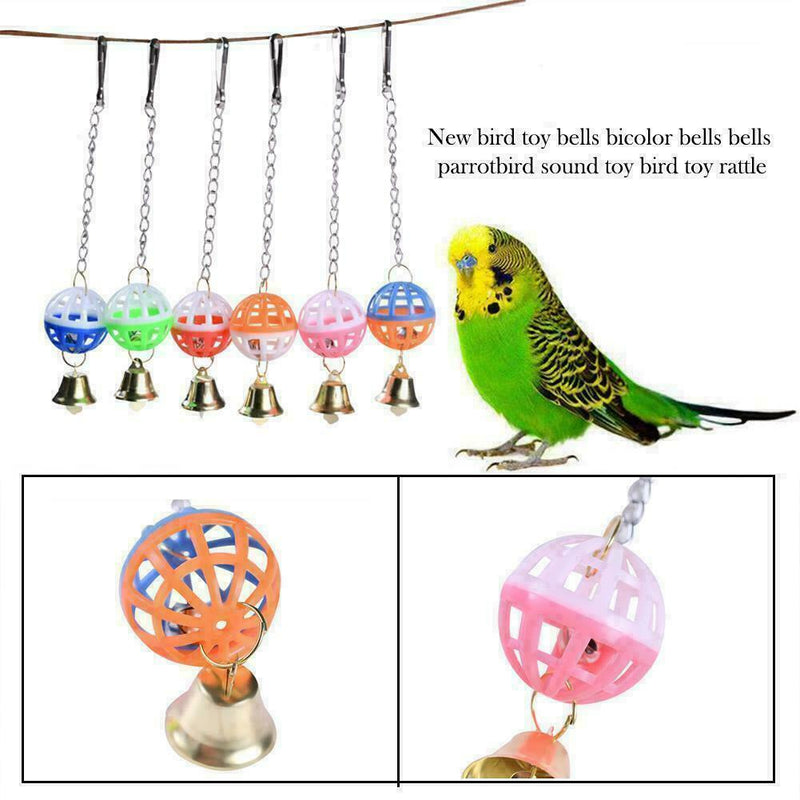1x Rings Bells Parrot Bells Ringing Bird Toys Parrot Pet Supply Perches Sta G2E8