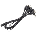 Black 6 Way Right Angle Daisy Chain Splitter Cable, Wear-Resistance
