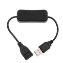 2x USB Cable With ON/OFF Switch Toggle Power Control Extension Cord for LED