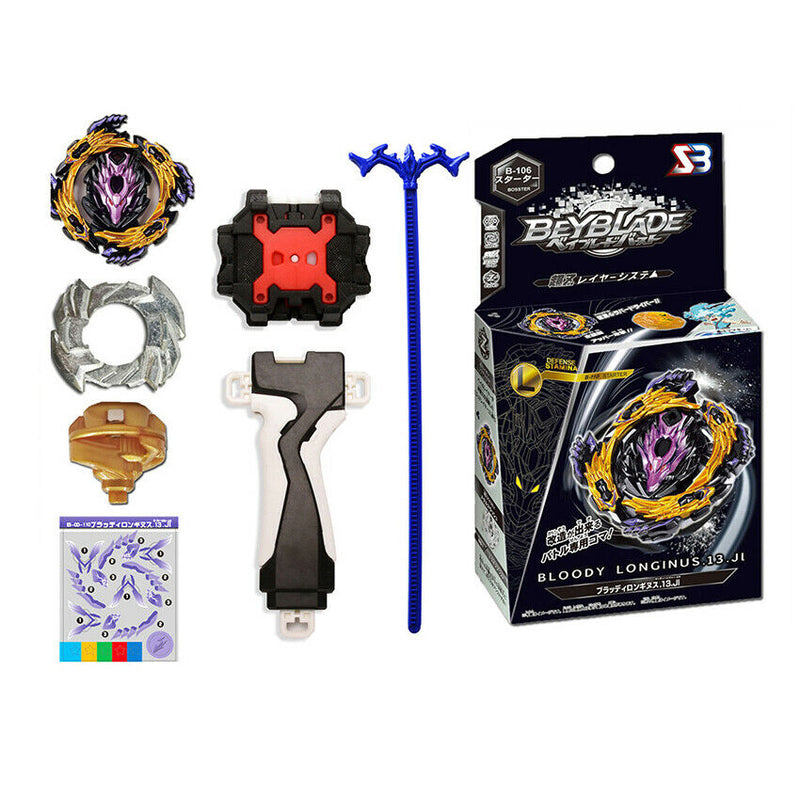 2019 Hot Beyblade BURST B-110 Starter Bloody Longinus (With Launcher. Grip. Box)