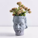 Face Plant Novelty Planter That Holds Plants Flower Grey