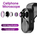 100x magnification portable mini microscope with LED light for smartphone camera
