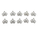 10x Metal Crown Flatback Rhinestone Button Embellishment Weding Phone Kit