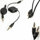 Retractable Double End 3.5mm Jack Male Audio Aux Cable Hot Lead For Car MP3 R3C4