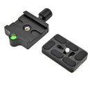 Clamp Quick Release Plate with 1/4-3/8 Screw Adapter for Ball Head Tripod SN9F