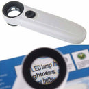 40X Magnifying Magnifier Glass Jeweler Eye Jewelry Loupe Loop With 2 LED LiS Hn
