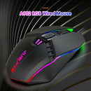 A902 RGB Gaming Mouse 7-Color Breathing Backlit Wired Optical Mice for PC