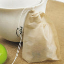 100X Empty Paper Tea Bags Filter Drawstring Teabags for Herb Loose Tea-PNBX