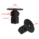 Black 50x Rivet Clip Retainers Nylon+30x Inner Fender Rivet Fastener Clips