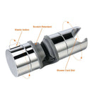 ABS Chrome Adjustable 19~25mm Shower Rail Head Slider Riser Holder Bracket Slide