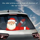 Christmas Car Rear Windshield Wiper Stickers Decals (Yellow Beard Santa)