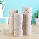Fashion Leather Makeup Brush Storage Case Empty Holder Organizer (Beige M) A