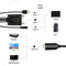 6ft HDMI to VGA Adapter w/Audio Male to Male Cable for PC Monitor Projector A