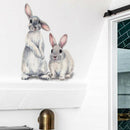 Animal Rabbit Painting Wall Stickers For Room Wall Decals Home Nordic Decora Gw
