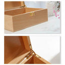 Natural Unfinished Wood Storage Box Pencil Case Organziers Jewelry Box Necklace