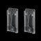 2 -Pack ID Badge Holder Hard Plastic Card Holders Vertical