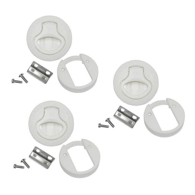 3 Set 2 inch/ 50mm Flush Pull Hatch Slam Latch for RV Boat Deck Nylon