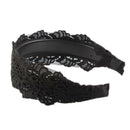 Black Lace Extra Wide Headband Alice Band Women Wide Hair Band Headwraps