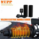 Motorcycle 3in1 Handlebar Electric Hot Heated Grips Handle Voltage USB Charger