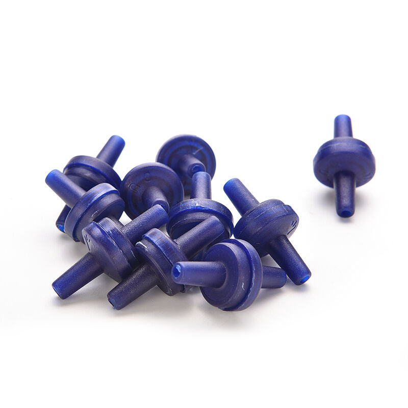 10Pcs Non Return Plastic Aquarium Tank Air Pump Blue Check Valves M&E