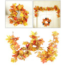 Artificial Maple Leaf Garland Thanksgiving Home Wedding Fireplace Party Decor