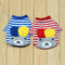 2x Dog Pet Soft Puppy Coat Stripe Top T-shirt Cute