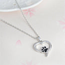 Hollow Pet Paw Print Necklace Cute Animal Dog Cat  Pendant Necklace Jewelry  Gw