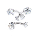 Surgical Steel Heart Zircon Navel Belly Button Ring Bar Body Piercing JewelJBTEU