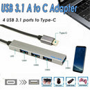 4 in 1 USB Hub Type-C USB-C Adapter With 4 USB 3.1 Port For Macbook Pro T-8