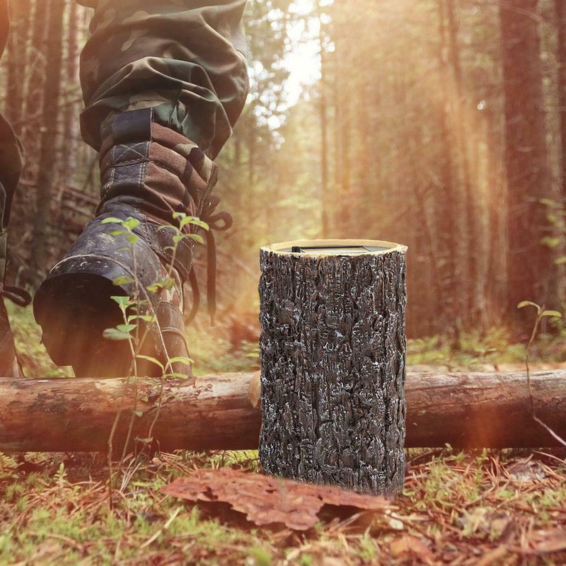 Solar LED Simulation Wood Pile Lawn Light Waterproof Garden Yard Landscape Lamp