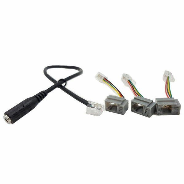 RJ9 to 3.5mm Female Jack Adapter Convertor PC Headset Cable to Avaya HQQ