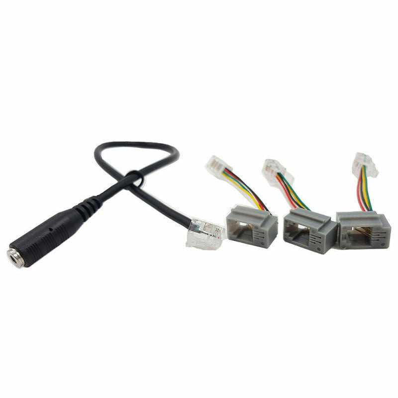 RJ9 to 3.5mm Female Jack Adapter Convertor PC Headset Cable to Avaya HQQ