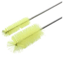 Metallic Cable Aquarium Double Brush Tube Bottle Cleaner,155cm,Yellow
