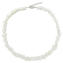 Women White Shell Necklace Collar Choker With Extended Chain for Girls Wome