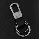 1 PCS Men'S Metal Keychain Creative Leather Car Keychains Usefulness Gift KEY