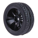 4pcs Flat Running Tyre Rubber Wheel RC Car Part Fit for 1/10 HSP HPI Redcat