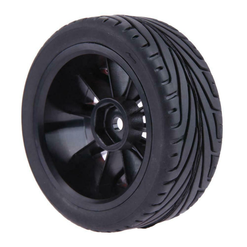 4pcs Flat Running Tyre Rubber Wheel RC Car Part Fit for 1/10 HSP HPI Redcat