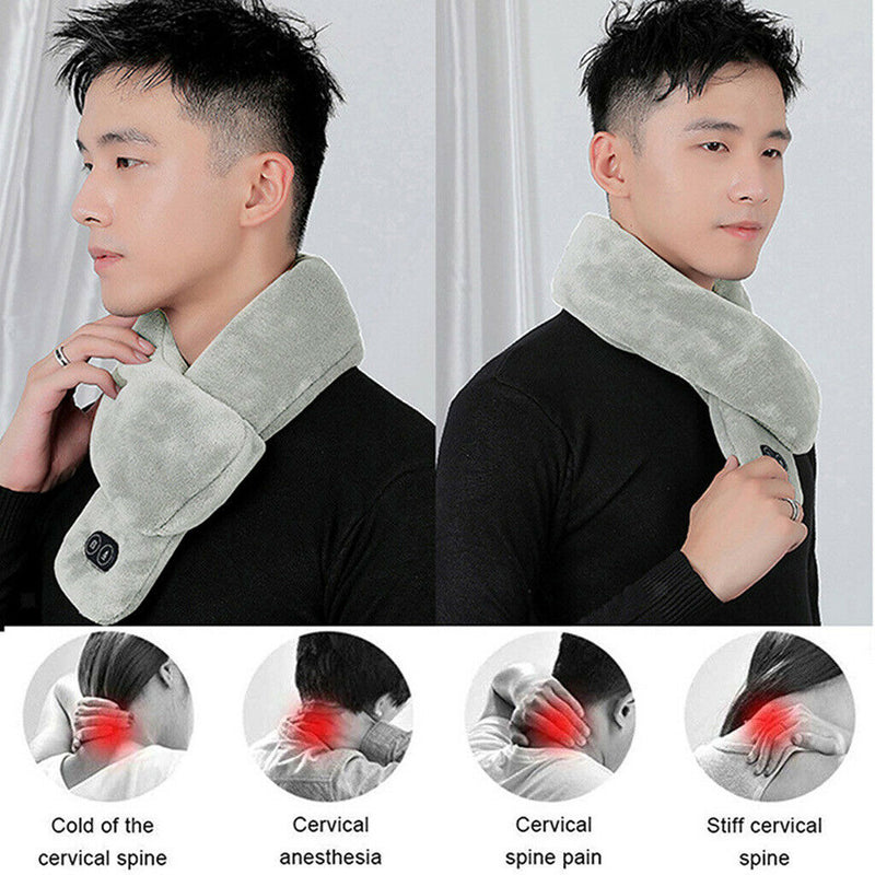 Rechargeable Electric Heated Neck Scarf Gaiter Pad Washable for Men Women