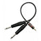 1x 3.5mm 1/8" To 6.35mm 1/4" Mono Stereo Plug Splitter Cable Black