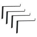 4x Heavy Duty Scaffold Board Rack Organizer Industrial Iron Shelf Brackets Black