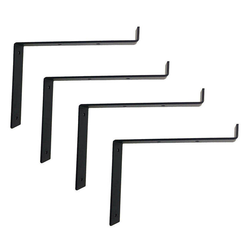 4x Heavy Duty Scaffold Board Rack Organizer Industrial Iron Shelf Brackets Black