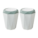 2Pcs Rubbish Garbage Bin Trash Can Swing Lid Bathroom Living Room Hotel