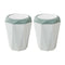 2Pcs Rubbish Garbage Bin Trash Can Swing Lid Bathroom Living Room Hotel