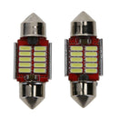 2pcs 4014 12SMD 12V White LED Car Reading Light License Plate Light Bulbs