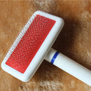 Red Puppy Cat Hair Grooming Slicker Comb Gilling Brush Quick Clean Tool Pet