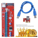 PCI Express Riser Card 1x to 16x USB3.0 Cable Power Wire for Bitcoin Mining